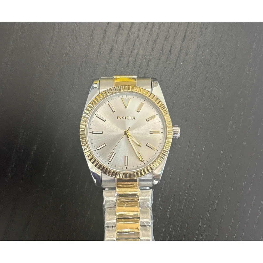 Invicta Celestial Langdon Men's Watch 40mm 69246 Two Tone Band /Silver Dial New